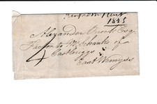 NS29/1 GB SCOTLAND 1825 KINGHORN MILEAGE MARK WRAPPER 4d RATE TO EAST WEMYSS