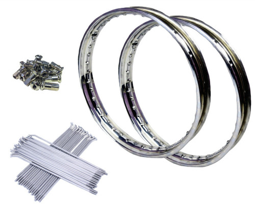 Norton polished rim spokes - norton,