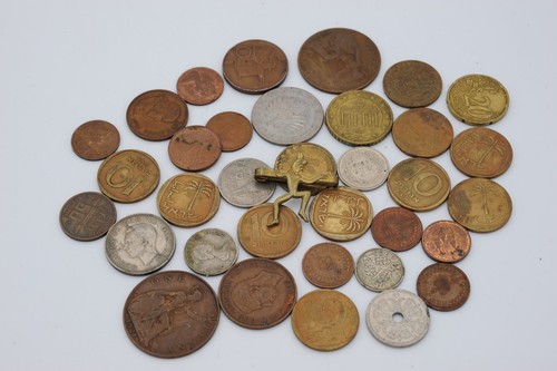 Small collection old coins - small,