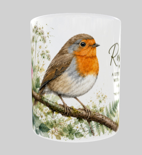 British robin watercolour - british,