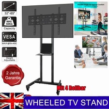 Adjustable Height 360° Rotatable TV Floor Steel Stands Mount Suitable for 32-70"