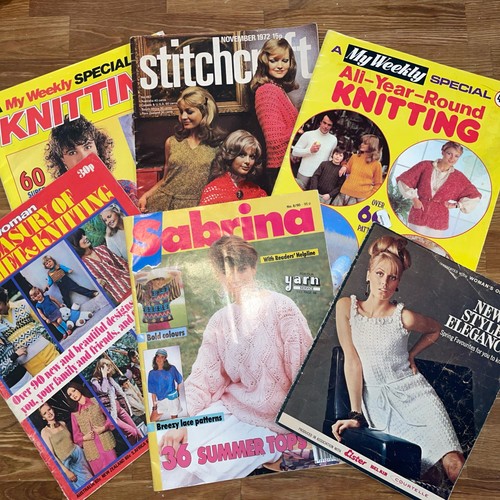 Vintage retro knitting - retro,