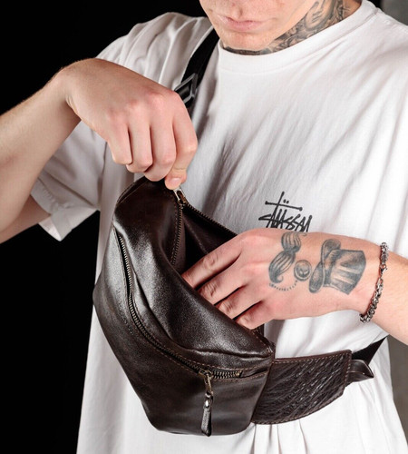 Genuine leather fanny pack - leather,