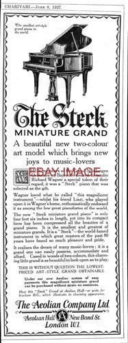1927 advert the steck - 'the, steck'