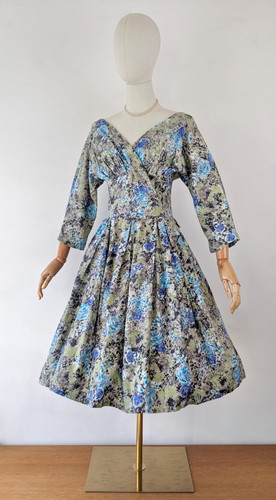 1950s blue rose - rose, vintage