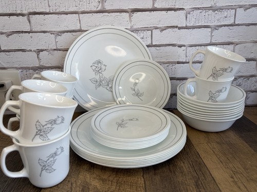 Corelle solitary rose dinner - solitary,