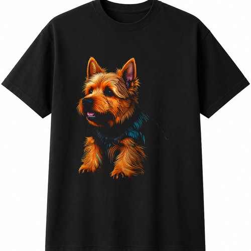 Colourful norwich terrier dog - colourful,