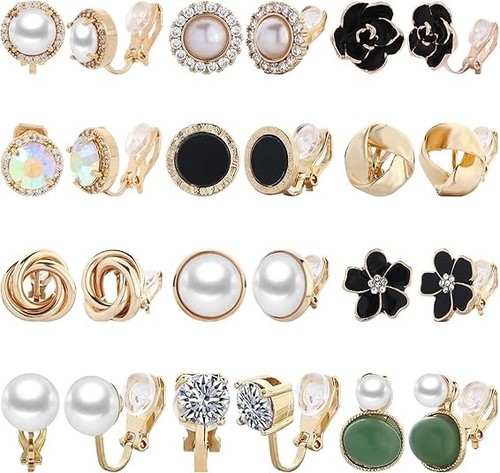 Pairs clip earrings - 12,
