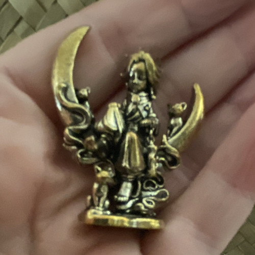 Brass mini figurine statue - brass,