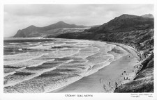 RPPC Postcard c1920s Nefyn Beach Scene Wales R J Jones
