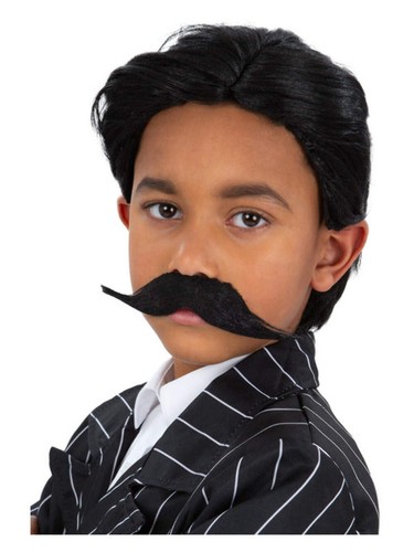 Boys gangster wig tash - wig, set