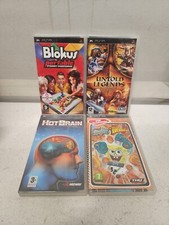 Bundle of 4 PSP Games Blokus Untold Legends Hot Brain Spongebob Squarepants