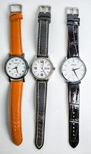 3x Men's White Dial Vintage Watches (Timex) -- Working 