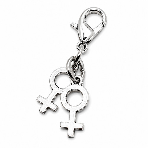 Lesbian pride clip charms - lesbian,