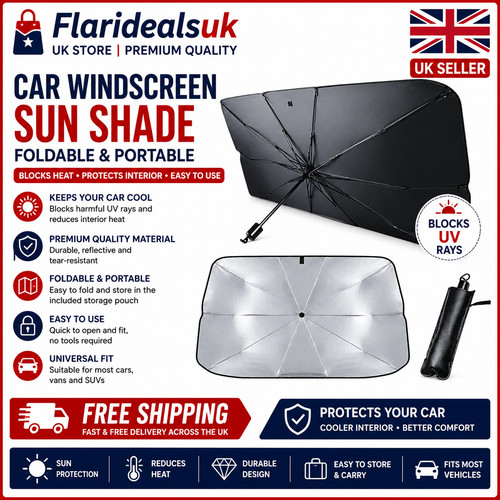 Car windscreen sun shade - windscreen,