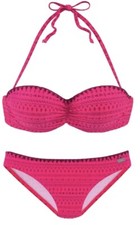 Neon Pink Bandeau Bikini 14