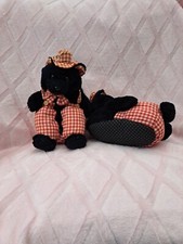 Vintage 90s black teddy bear