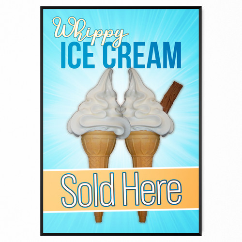 Ice cream sold here - ice,