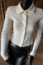 Zara white ruched collared