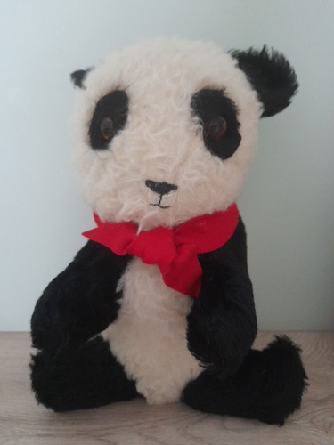 Vintage 1930s stuffed panda - 1930s,