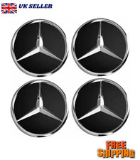 4 x Black Mercedes Benz 75mm