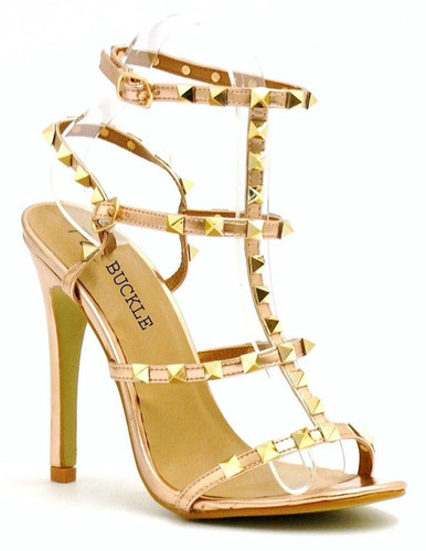 Ankle strap studded sandal - strap,