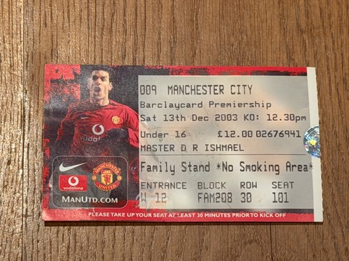Ticket 2003 manchester - ticket, 2003/04