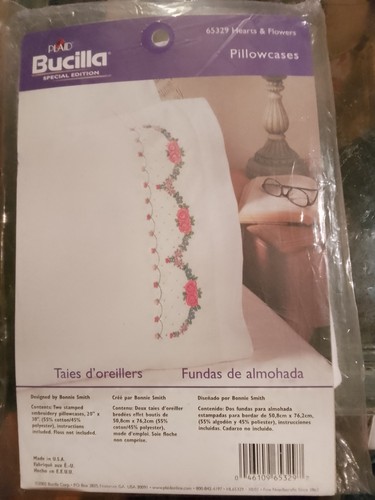 Stamped pillowcase embroidery - stamped,
