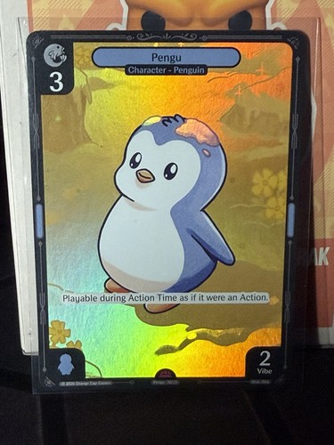 Gold pengu vibes holo - vibes, foil