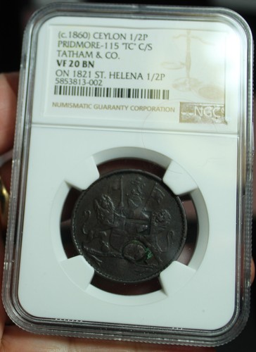 1821 half penny - (st, helena