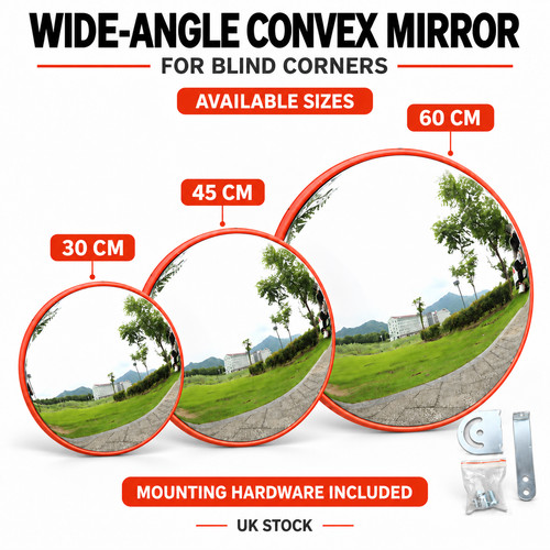 Convex traffic mirror - traffic,