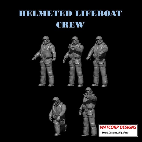 Rnli crew members with - with, helmets