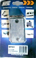 Maypole MP851 -  One pair Clear Front Reflectors for Trailers & Caravans