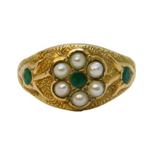 Victorian 9ct Gold, Emerald &
