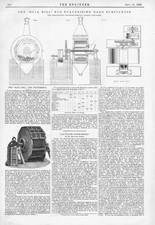 The 'Ball Mill' for Pulverising Hard Substances Antique Print 1890