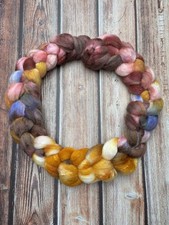 150g Hand Dyed Super Fine Merino Silk Wool Top Roving Spinning Felt Weaving  #9