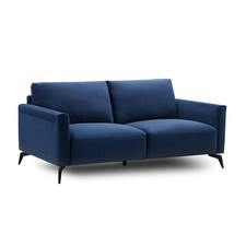 Nest Gustav 4106 Atlantic Blue & Black Metal 3 Seater Sofa RRP £1499