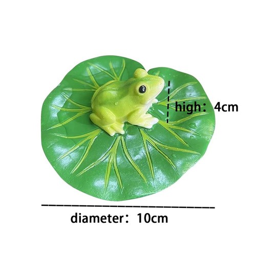 Water lily leaf with - with, frog