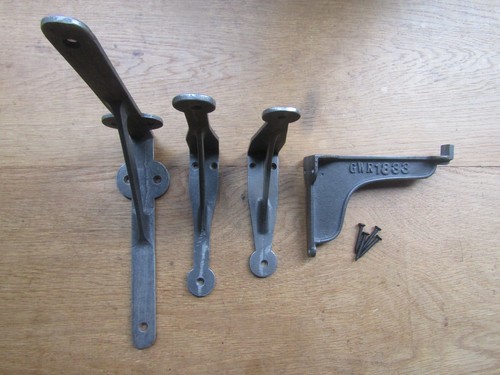 Rustic iron shelf - , brackets