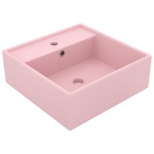 Luxury Basin Overflow Square Ceramic Bathroom Vanity Sink Multi Colours vidaXL