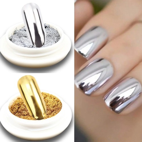 Metallic mirror chrome nail - mirror,