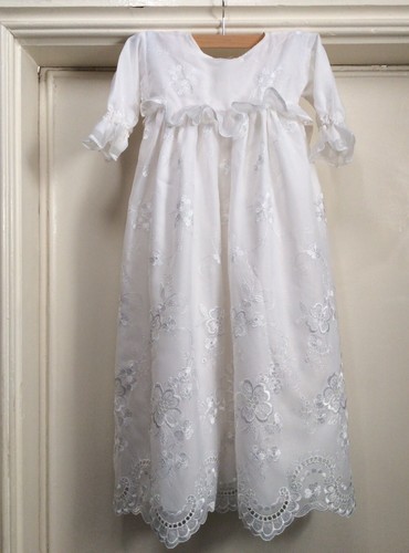 Christening gown worn - worn, once