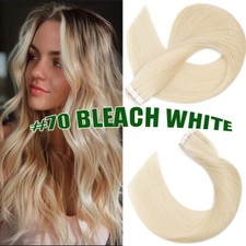 40pcs Tape In Human Hair Extensions Skin Weft Real Thick Full Head Balayage 100g