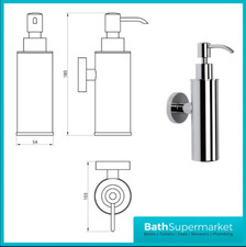 Chrome Round Style Brass Wall Mounted Bathroom Polished Accessories - Modern UK