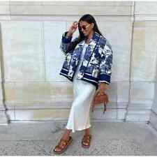 Blue Ink Painting Print Puffer