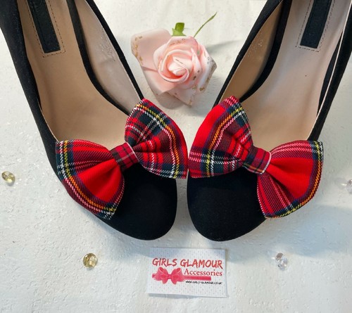 Royal stewart bow shoes brooch - shoes,