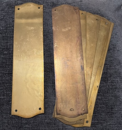 Vintage brass door plates