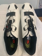 Mens Used, White Sidi 60,  Size 48, Vent Carbon Sole, Road Cycling Shoes