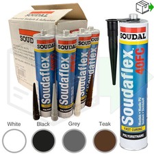 Soudal Soudaflex 40FC Seam Sealer Tubes Strong Flexible Sealant Black White Grey