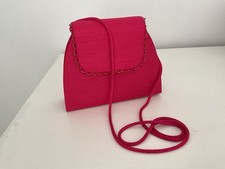 BHS Small Cerise / Pink Crossbody Bag With Beaded Detail Has A Small Mark 